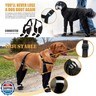 yucca Dog Suspender Booties, Paw Boot Leggings Anti-Slip, Pet Snow Pants with Attached Boots Waterproof, Adjustable Suspender Shoes for Dogs Winter Snow Rain Hiking Paws Protector