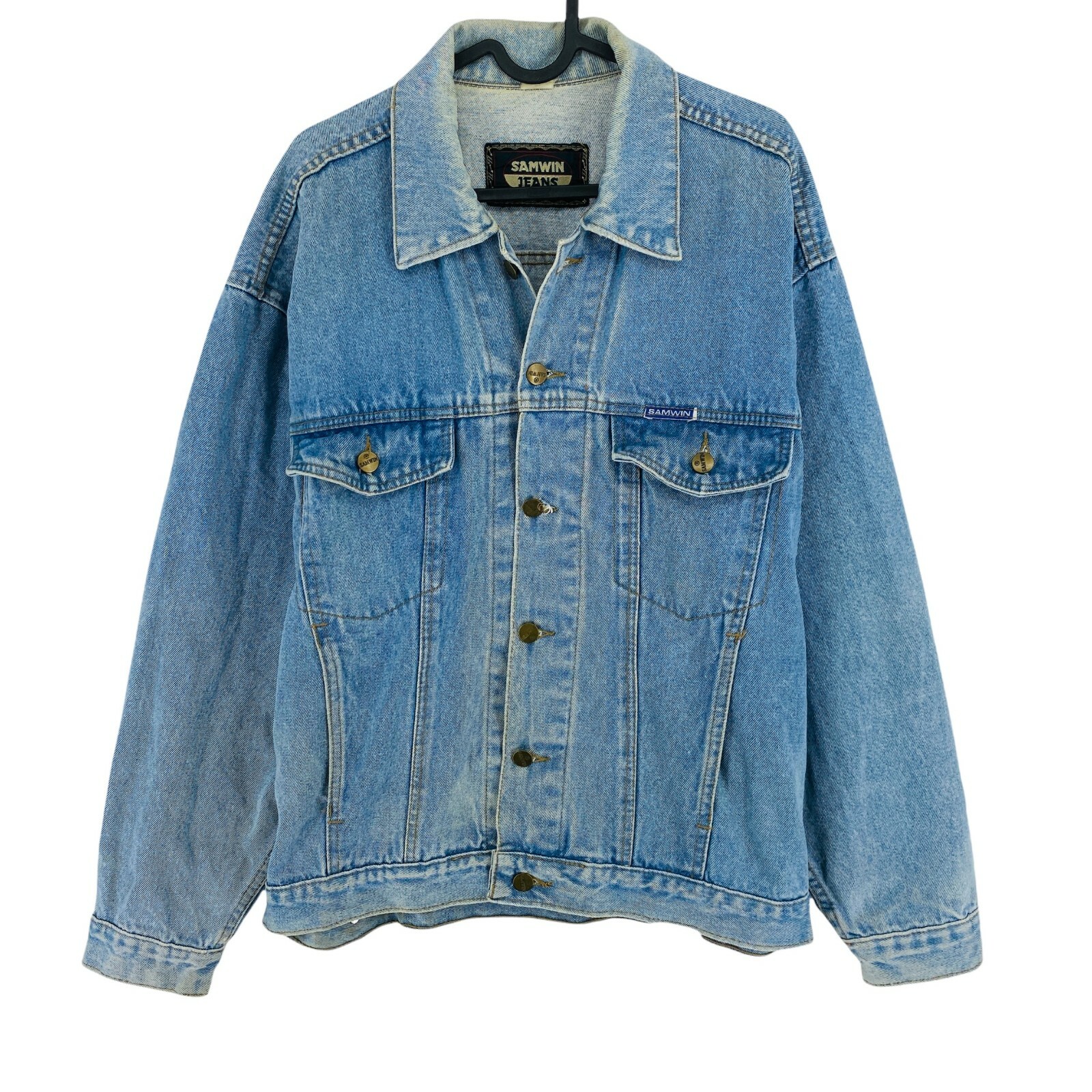 SAMWIN Blue Vintage Denim Jeans Jacket Size L | eBay