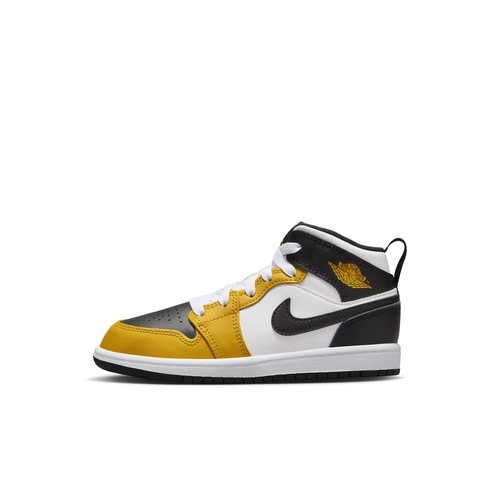 [DQ8424-701] Комплект для дошкольного возраста Air Jordan RETRO 1 СРЕДНЕЙ ЖЕЛТИЗНЫ ЦВЕТА ОХРЫ (PS)