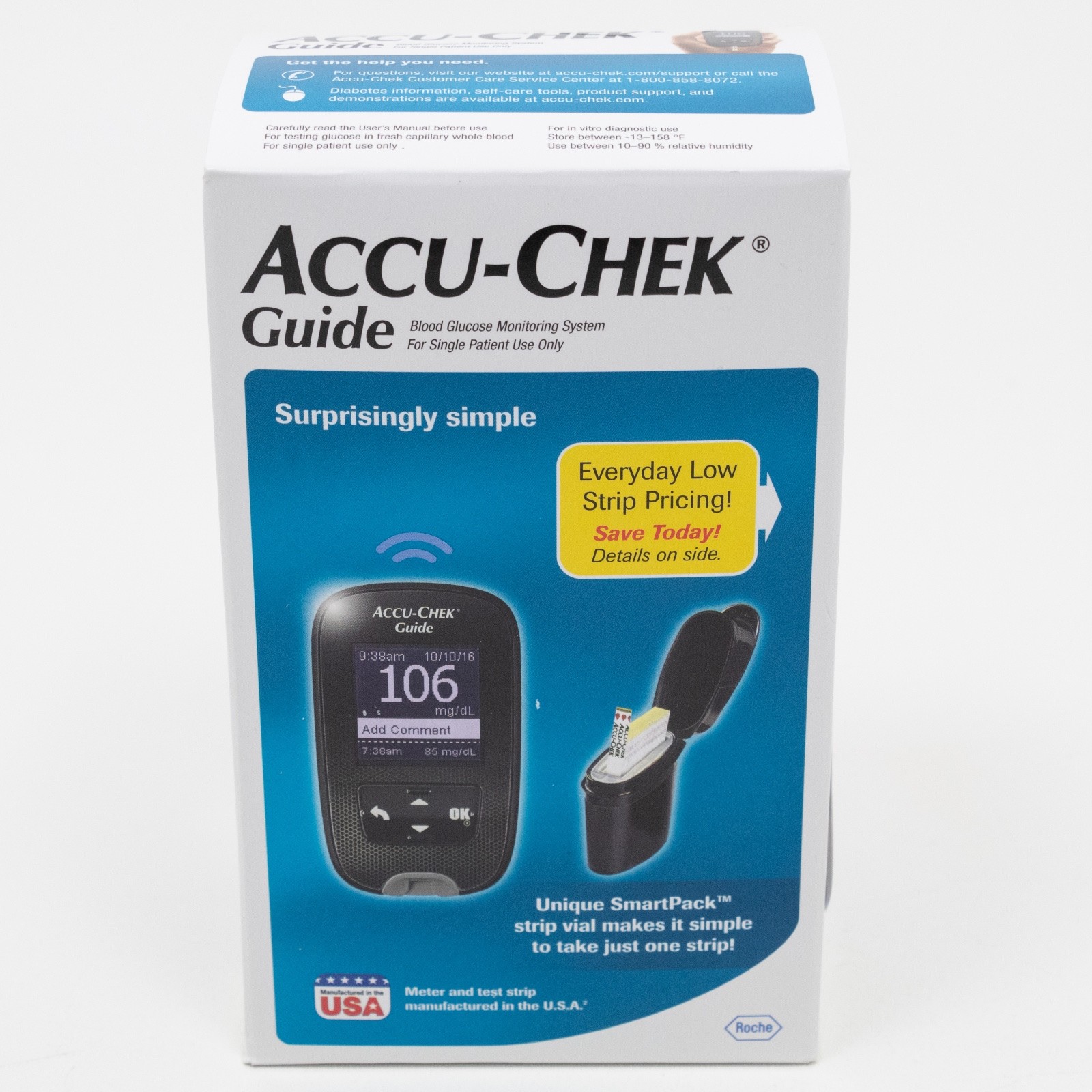 Lot of 6 ACCU-CHEK GUIDE Blood Glucose Monitoring System Meter EXP 2020 NEW