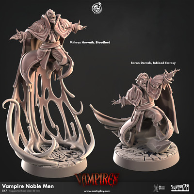 Vampire Nobel Men set of 2 Miniatures designed for Dungeons & Dragons