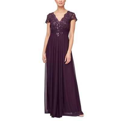 Женские платья Alex Evenings Длинное вышитое платье А-силуэта