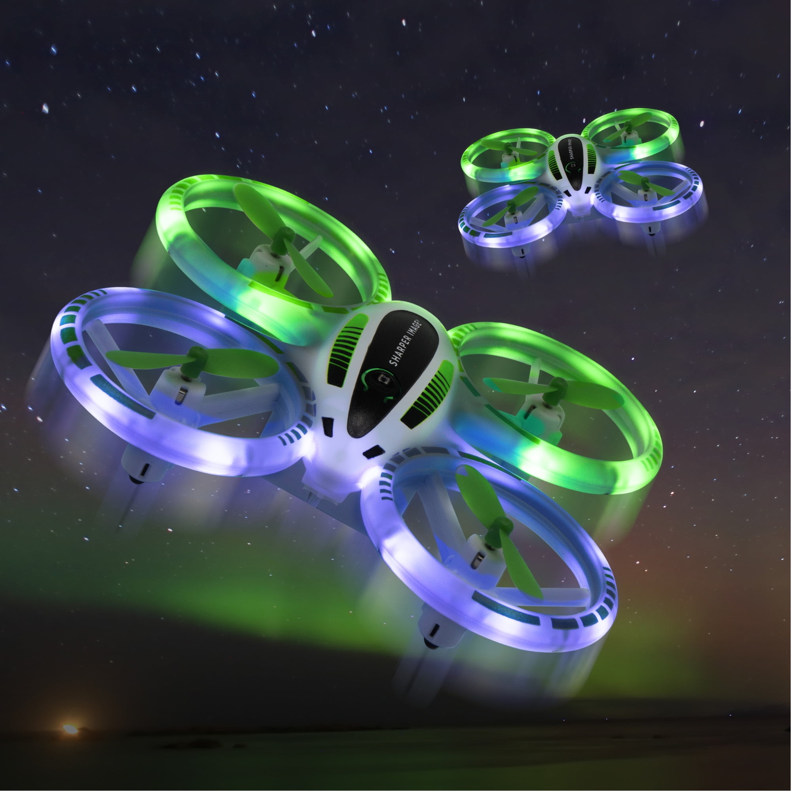 2.4GHz RC Glow up Stunt Drone with LED Lights, 8.8 in x 3.5 