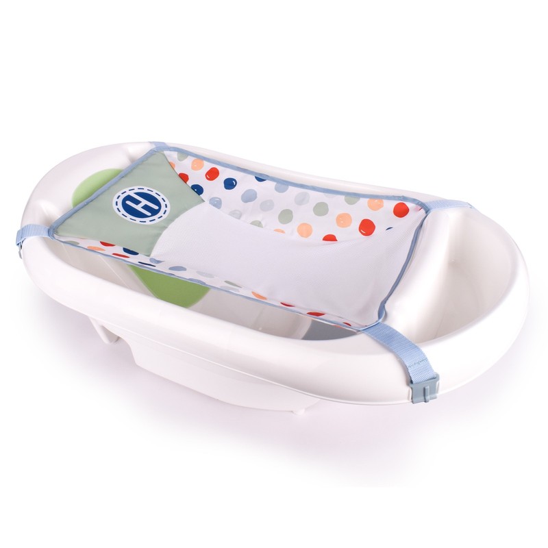 Newborn to Toddler White 3-In-1 Rigid Baby Bathtub with Sling,...