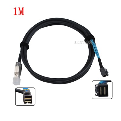 12Gb/s External HD Mini SAS sff8644 to Internal HD sff8643 SAS Cable 1M 2M