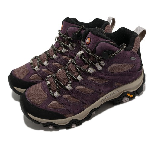 

Кроссовки Merrell Moab 3 Mid GTX Gore-Tex бордовые фиолетовые женские для походов на открытом воздухе J135482, Фиолетовый, Moab 3 Mid Gtx