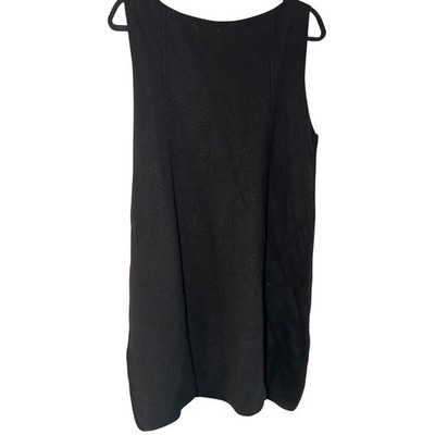 COS Black Wool Sheath Dress Sz M | Minimalist Designer Round Neck