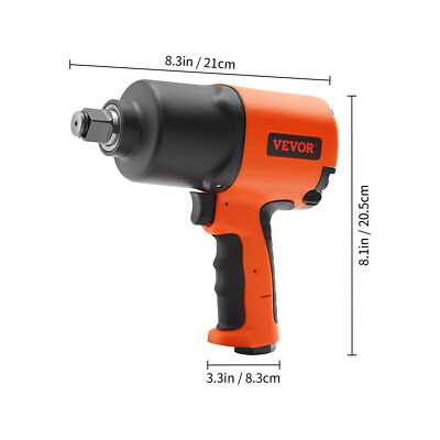 VEVOR Air Impact Wrench 3/4" Square Drive 1870ft-lb Nut-busting Torque 90-120PSI