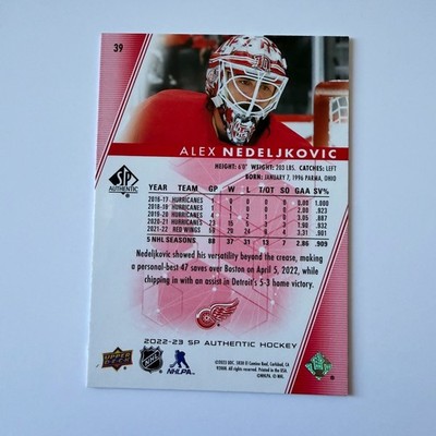 2022 Upper Deck SP Authentic Hockey #39 Alex Nedeljkovic Limited Red