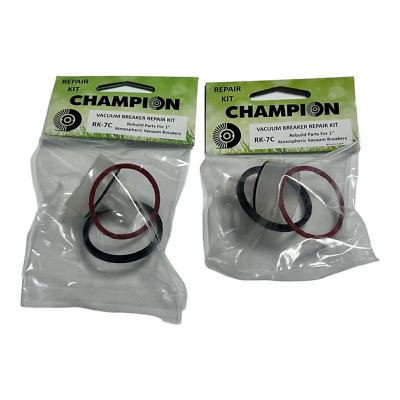 (2) Champion RK-7C 1'' Atmospheric Vacuum Breaker Brass Valve Rebuild Kit