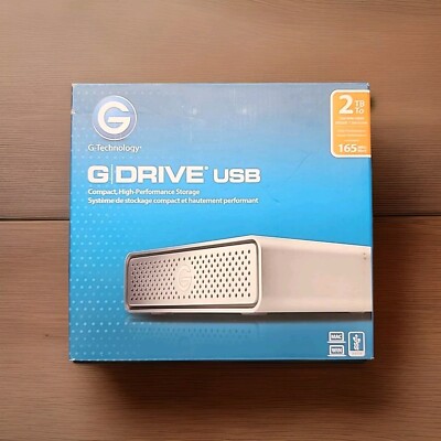 G-Technology 2TB G-Drive USB 3.0 Desktop External Hard Drive Silver 0G03902
