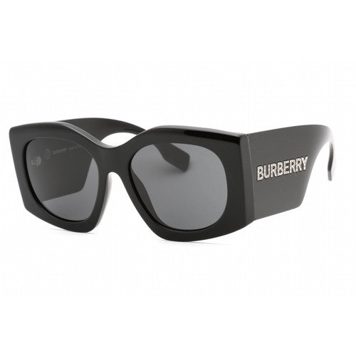 Pre-owned Burberry Women's Sunglasses Black Oversized Shape Full Rim Frame 0be4388u 300187 In Gray