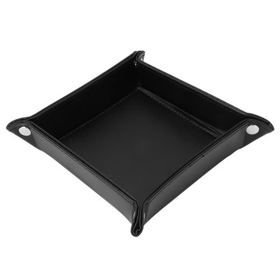 (Schwarzwechselplatte)RIZGHWOY Klappende PU -Lederschlüssel -Tablett Eleganter