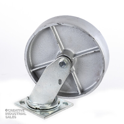 8" x 2" Swivel Casters w/ Steel Wheel (4) 1250lb ea Heavy Duty - Tool Box