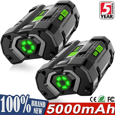 2x 56V 5 Ah Lithium Ion Battery for EGO BA2800 BA4200 BA1400 Power+ 56V CS1604