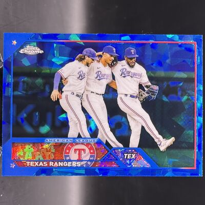 2023 Topps Chrome Sapphire TEXAS RANGERS TEAM CARD #292 - Texas Rangers