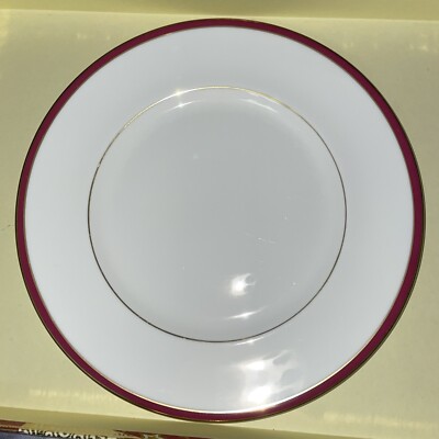  Sale 1983-Minton fine bone china Saturn Ruby Crimson 10.75  dinner plate NOS
