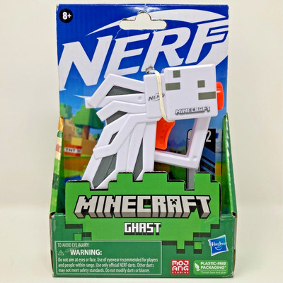 Nerf MicroShots Minecraft Ghast Blaster Mini Foam Dart Shooter Toy Gun New