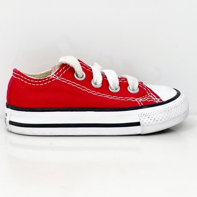 Converse Boys Chuck Taylor All Star OX 7J236 Красные повседневные кроссовки, размер 4