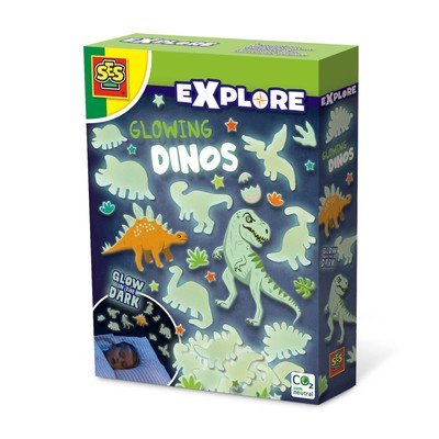 SES Creative 25127 Glowing Dinos - Glow in The Dark, Cool Dino Themed Bedroom De