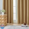 Aiyufeng Gold Blackout Curtains for Bedroom 72 Inch Length 2 Panels Set, Privacy Thermal Insulated Rod Pocket Door Window Curtains for Patio French Door Front Door, W40 x L72 Inch, Gold