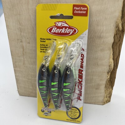 Berkley Flicker Shad 7 Fleet Farm Exclusive Green Beast - WALLEYE (3 Pack)