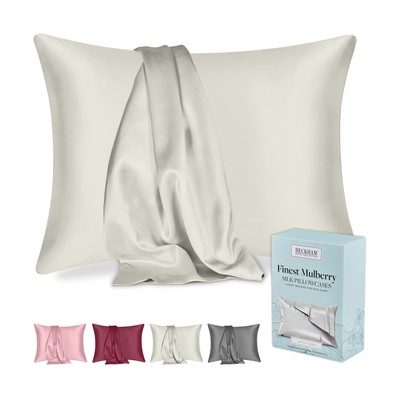 Beckham Hotel Collection Silk Pillowcase for Hair and Skin -