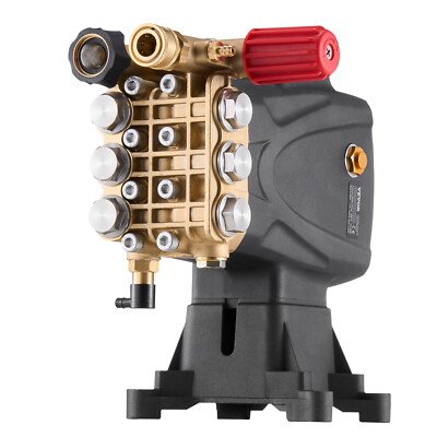 Pressure Washer Pump 1" Shaft Horizontal Triplex Plunger 4000 PSI 4.0GPM