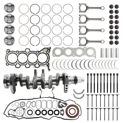 Engine Rebuild Kit w/ Crankshaft Con Rods Valve Set For Hyundai Kia G4NC 2.0L