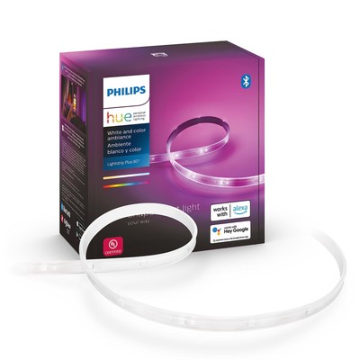 Philips Hue Indoor 6-Foot Smart LED Light Strip Plus Base Kit - Color-Changin...