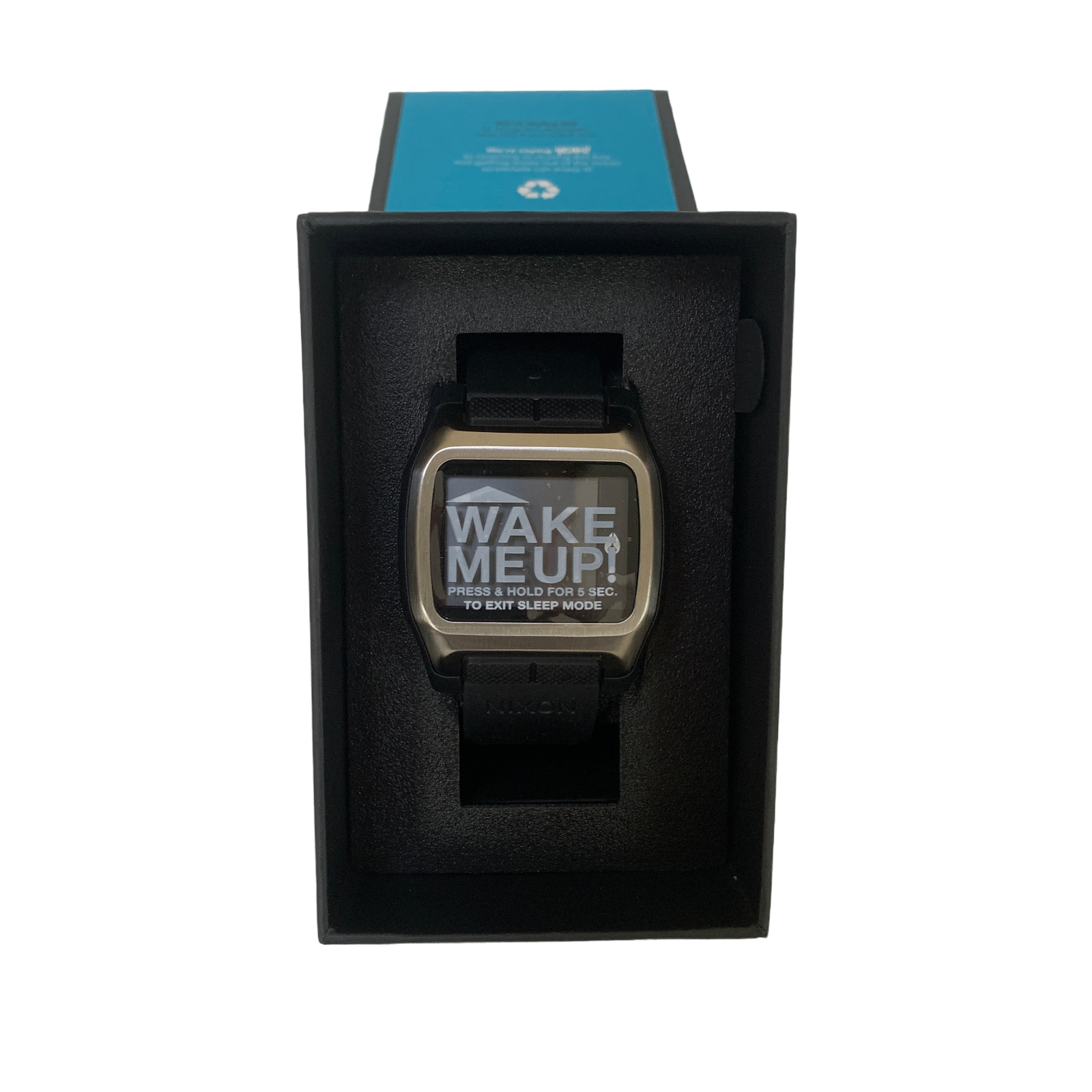 Pre-owned Nixon High Tide Men's Digital Surfing Watch Quartz Silver Resin Silicone Band