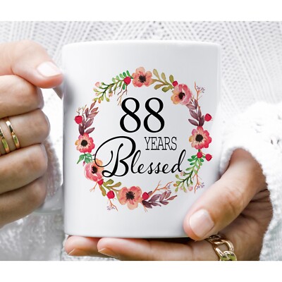 88th Birthday Gifts for Woman - 88 Year Old Female - 88 Years Blessed Since 1936