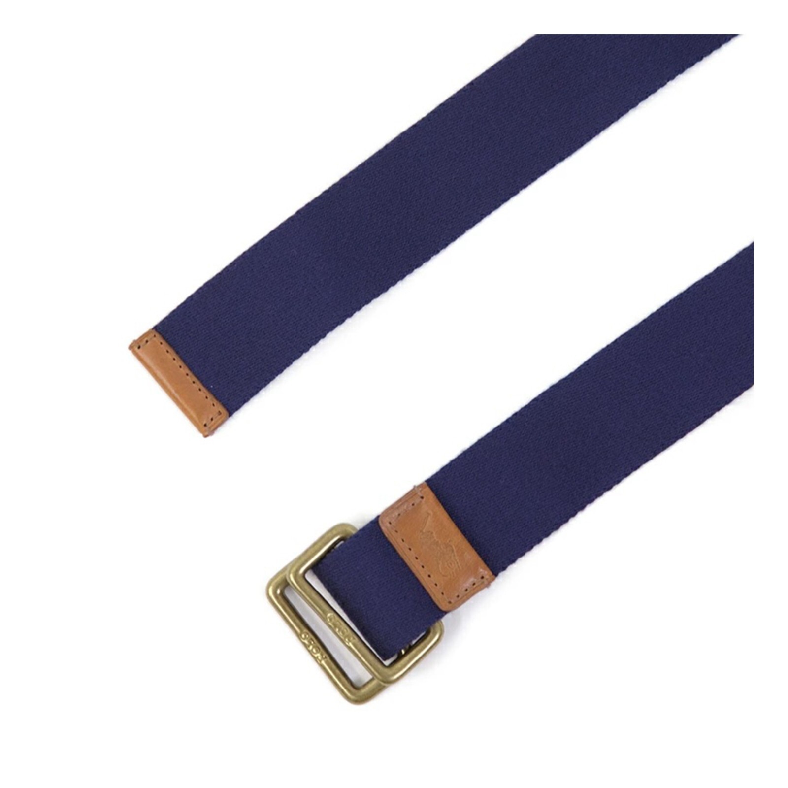Polo Ralph Lauren Cotton Ring Belt with square ring - Navy - Size: Large