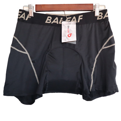 BALEAF Men's XL Padded Cycling Shorts Black Biker Shorts MTB Underwear NWT