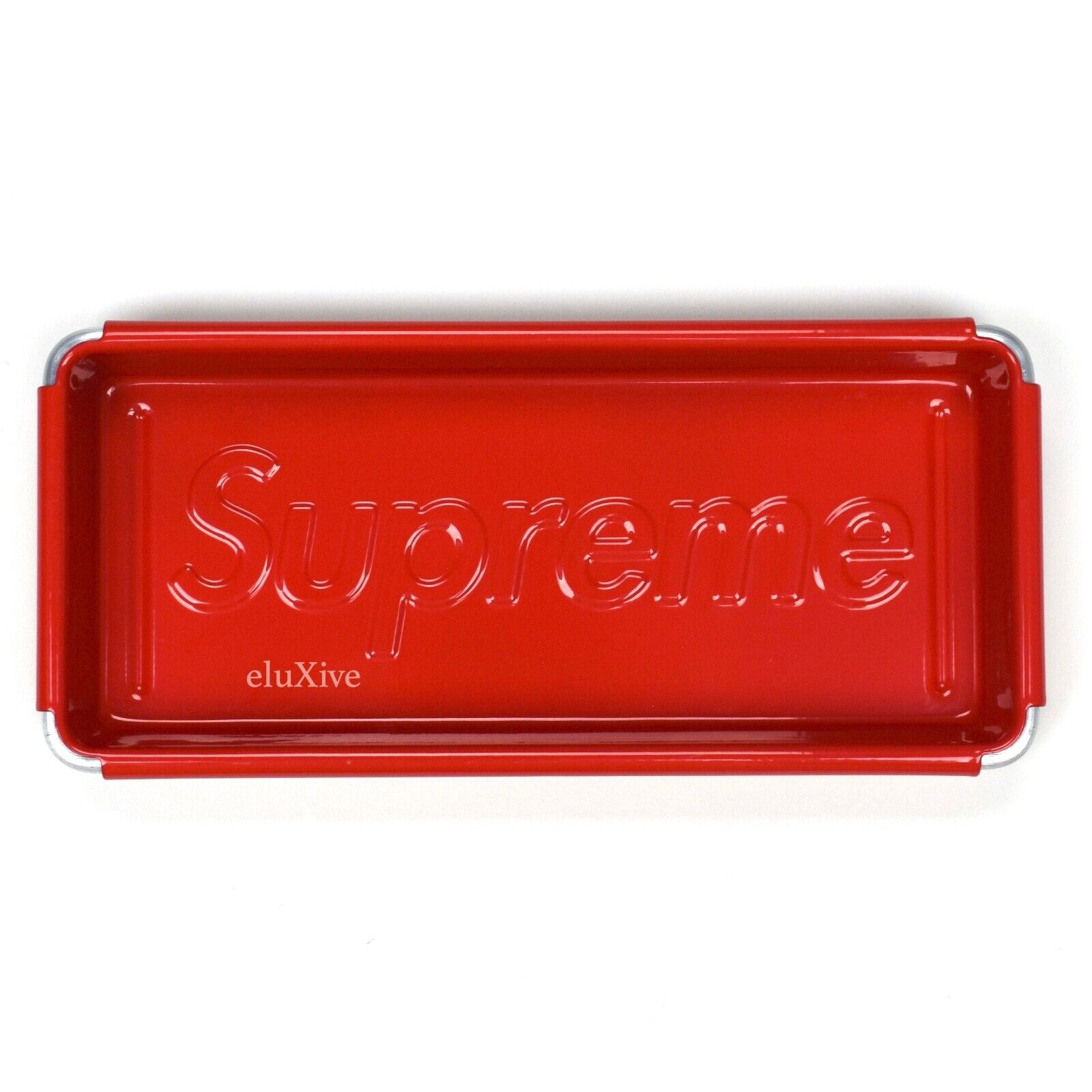 NWT Supreme NY SEALED Dulton Red Box Logo Metal Desk Tray NWT Supreme NY SEALED Dulton Red Box Logo Metal Desk Tray