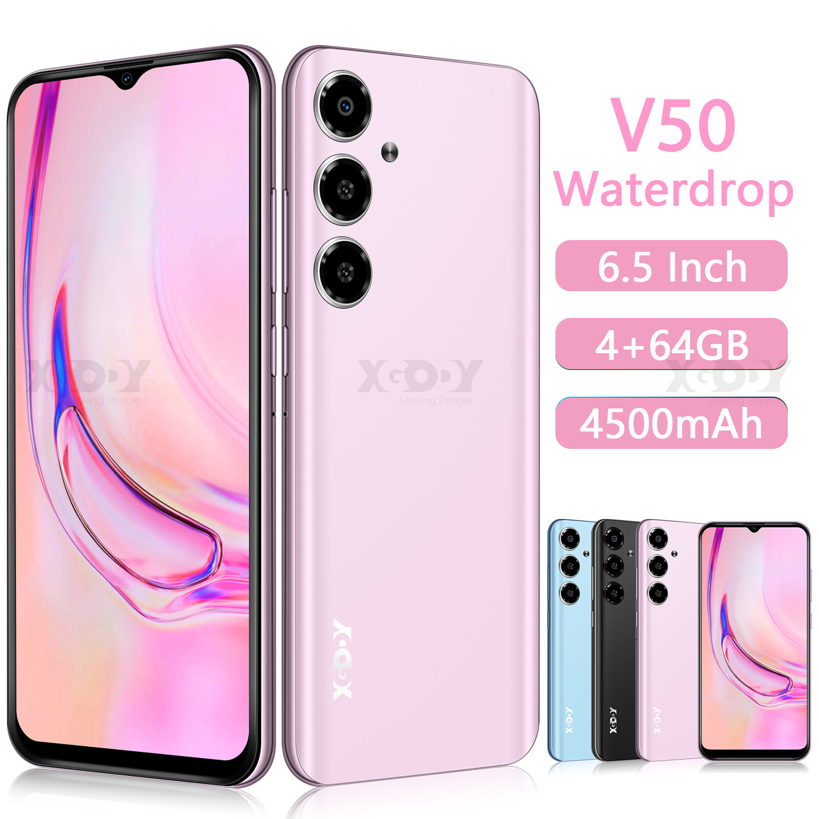 XGODY 4GB+64GB Unlocked Cell Phone New Android Smartphone 4G