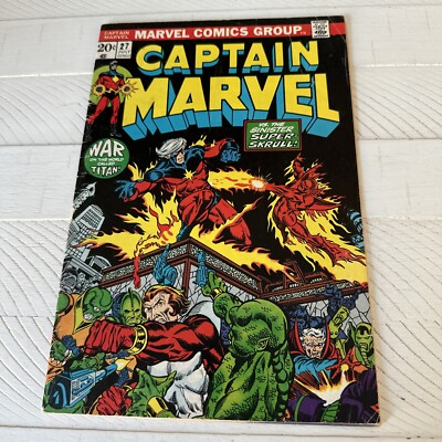 Captain Marvel # 27 July 1973 Thanos Vintage 70s Comic Book
