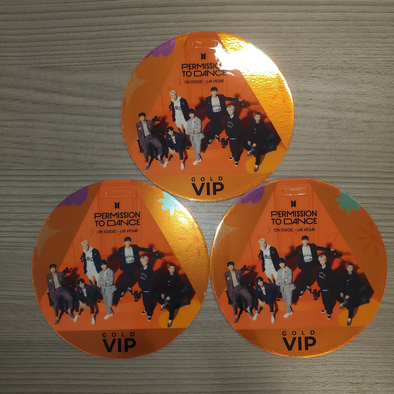 BTS Las Vegas Permission To Dance On Stage VIP GOLD Badge