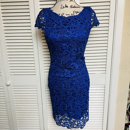 Alice + Olivia Blue Lace Dress | eBay