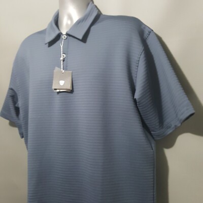 Nike Golf Mens Golf Shirt Polo Nike Sphere Dry Steel Gray Stretch Extensible L