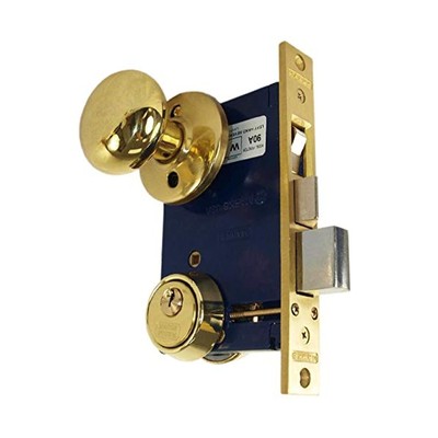 Marks 22AC RHR Double Cylinder Iron Gate Ornamental Mortise Lock Set with 2-1...
