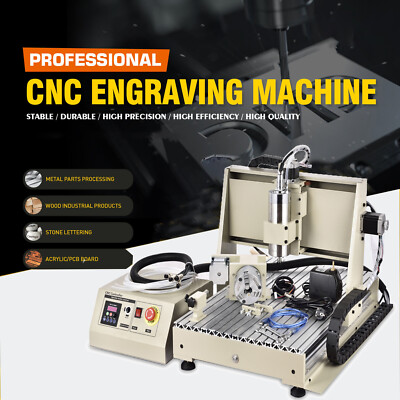 6040 4 Axis CNC Router Metal Engraving Machine Drilling Milling Machine 1.5KW