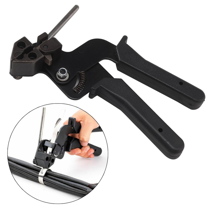 Stainless Steel Metal Cable Tie Fasten Gun Pliers Crimper Tensioner