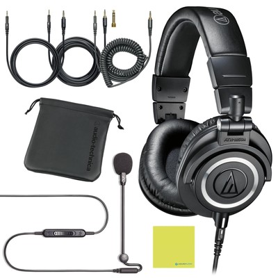 Audio Technica ATH-M50x Headphone Bundle w/Antlion Audio