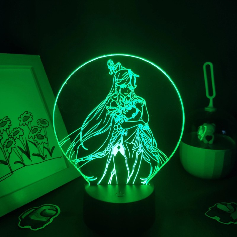 Genshin Impact Game Figure Barbatos Bedroom Decorative Lamp Color Changeable LED