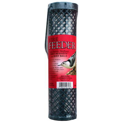 Wire Suet Nugget or Ball Feeder, Holds 24 Ounces of Nuggets or 4 Balls