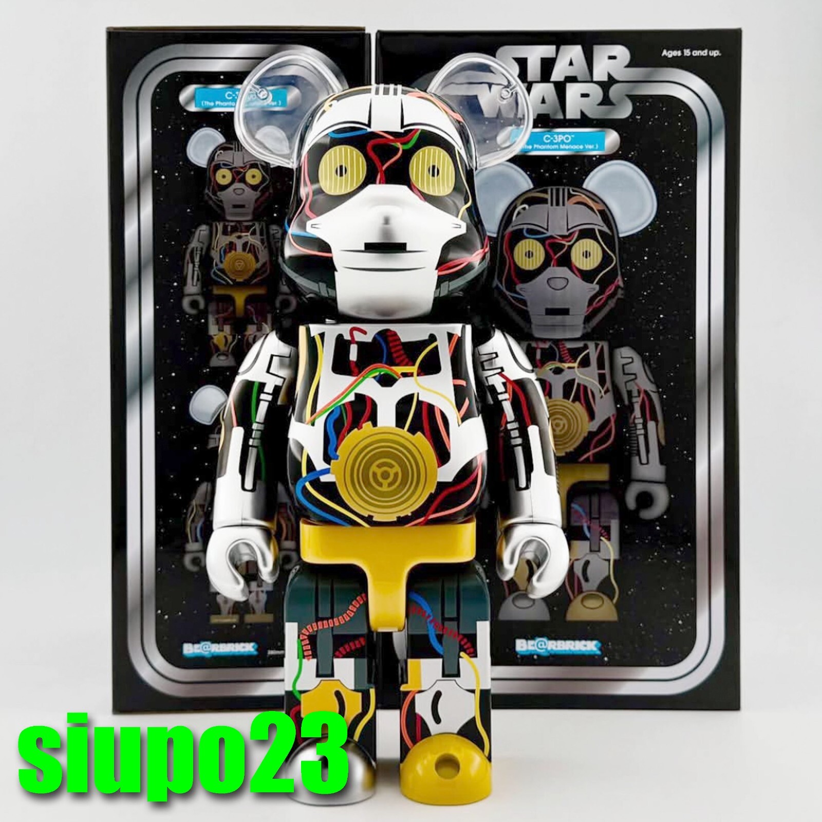 BE@RBRICK C-3POThe Phantom Menace 400％ Medicom 400% + 100% Bearbrck ~ Star Wars C-3PO Be@r brick