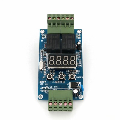 DC 12V Dual Channel Programmable Relay Cycle Delay Timer Switch Module 
