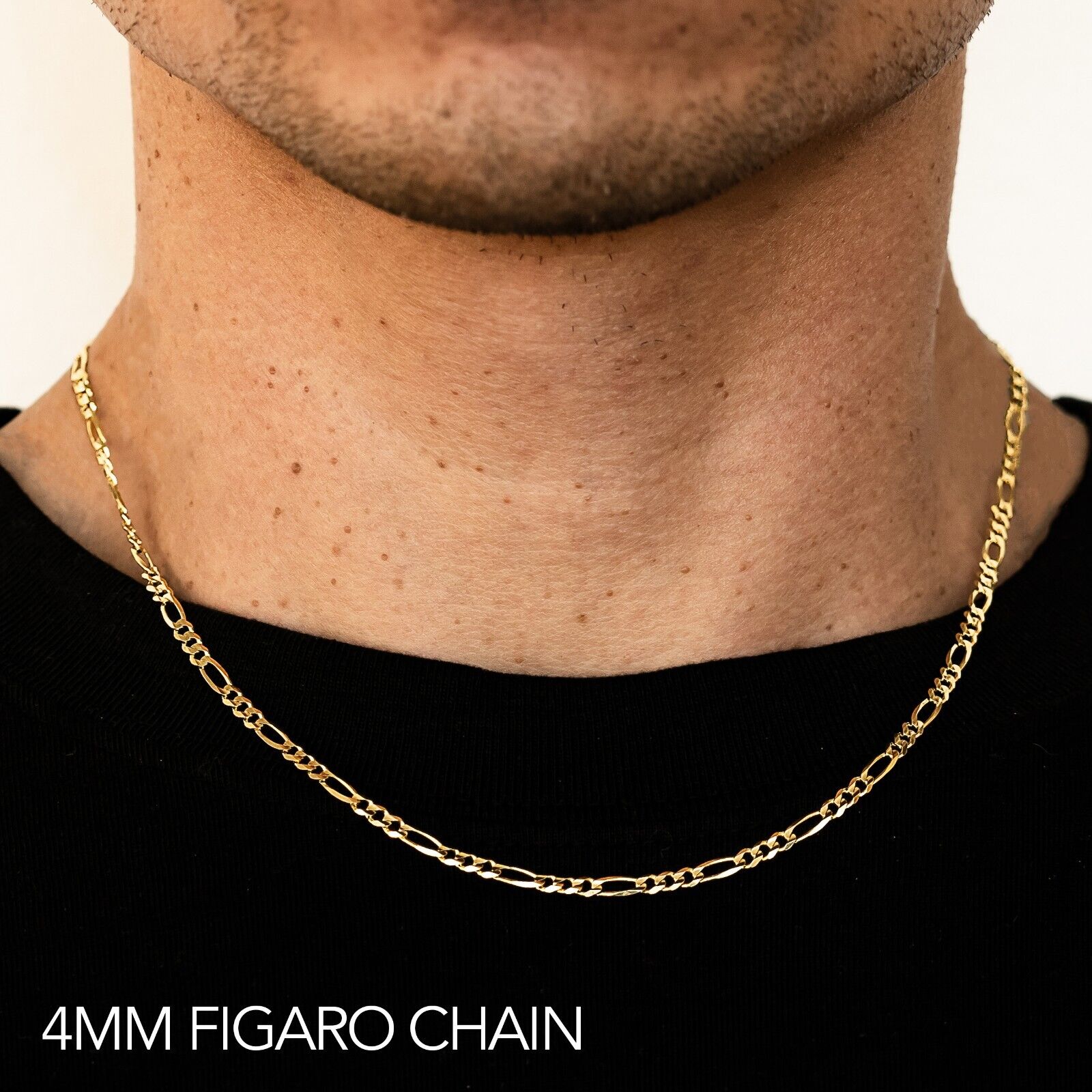 14k Yellow Gold 4mm Figaro Chain Necklace Size 16 14k Yellow Gold 4mm Figaro Chain Necklace Size 16