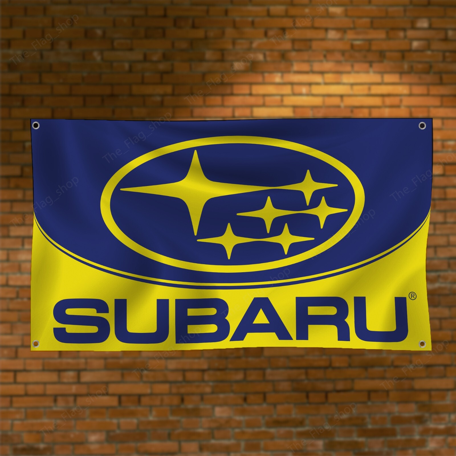 SUBARU  フォトフレーム Subaru Banner Flag 3x5ft Car Show STI Racing Man Cave Garage